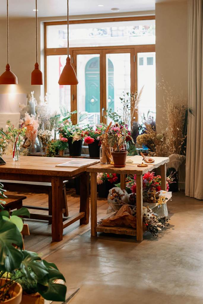 flower shop at conscious hotel in paris