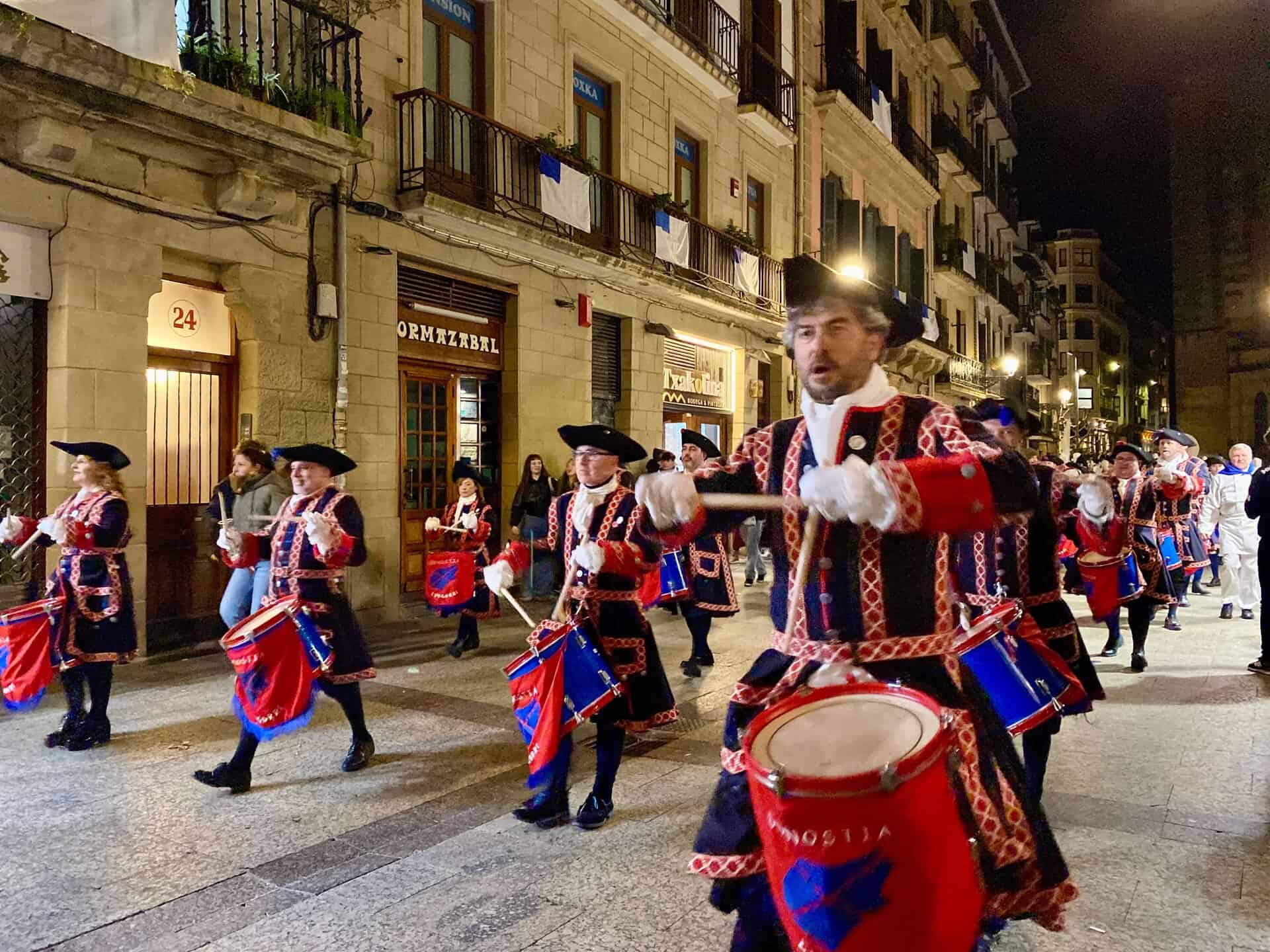 marching band with drummers